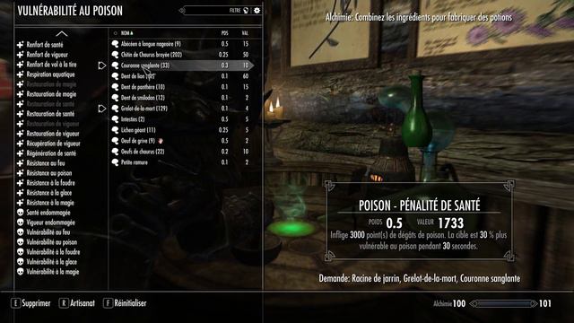 Elder Scrolls V Skyrim - Créer le poison le plus puissant (+ 7000 dégats) смотреть онлайн