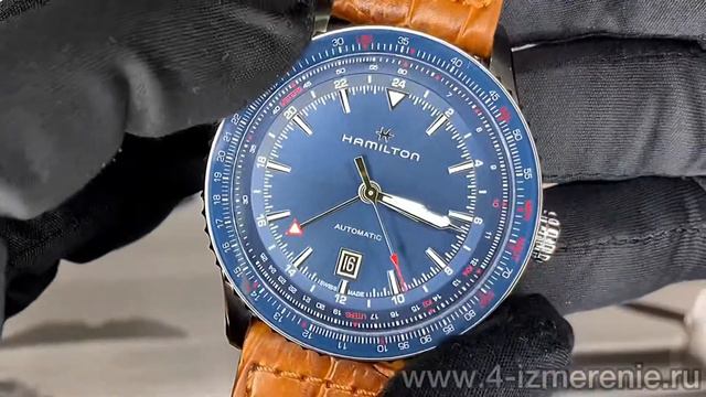 Обзор 4 Измерение HAMILTON Khaki Aviation Converter Auto GMT H76715540 смотреть онлайн