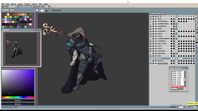 Pixel Art Timelapse: Necromancer Cast Animation смотреть онлайн