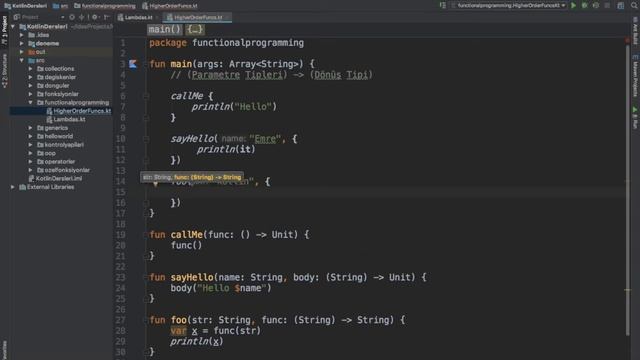 Kotlin Dersleri #40 - Yüksek Mertebeden Fonksiyonlar (Higher Order Functions) смотреть онлайн