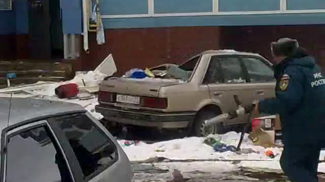 Взрыв баллона в Строителе Жесть!!! смотреть онлайн