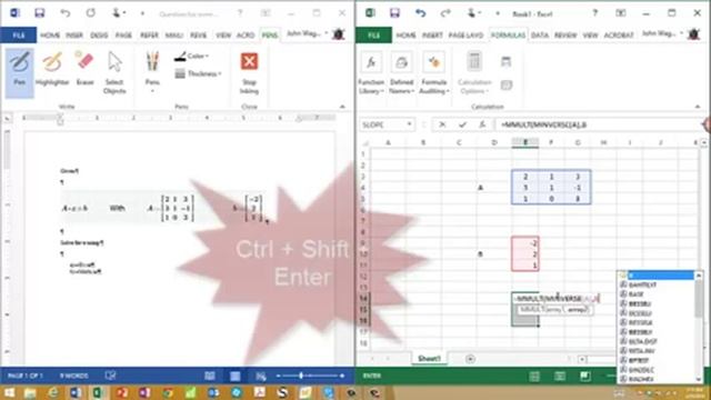 Final Solving a linear set of equations using both Excel and Mathcad смотреть онлайн