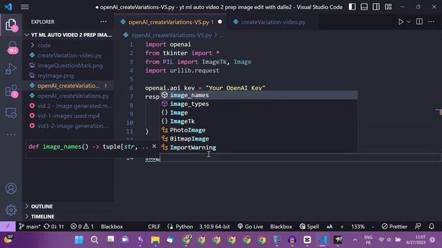 Create an AI image variation with Python and Dall-E2 | OpenAI API смотреть онлайн