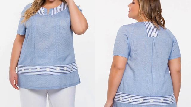 50 Блузок для ПОЛНЫХ ЖЕНЩИН которые СТРОЙНЯТ 2019 Года. Очень Красивые и Нарядные Блузки смотреть онлайн