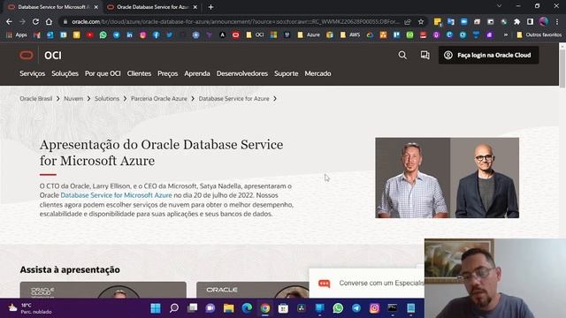 Oracle e Microsoft lançam ODSA Oracle Database Service for Azure смотреть онлайн
