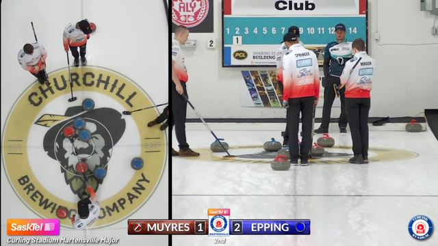 John Epping vs. Dallan Muyres - Draw 11 - Sheet 4 - Curling Stadium Martensville International смотреть онлайн