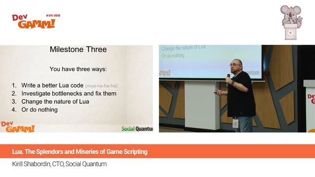 Кирилл Шабордин (Social Quantum) - Lua. Блеск и нищета игрового скриптинга смотреть онлайн