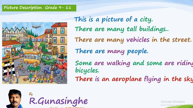 How to describe pictures in English (Grade 9 - 11 ) Lesson 2 සිංහලෙන් смотреть онлайн