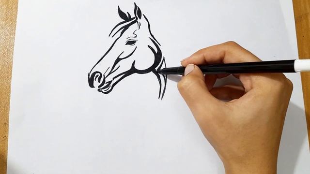 How To Draw Tribal Horse || Horse Drawing смотреть онлайн