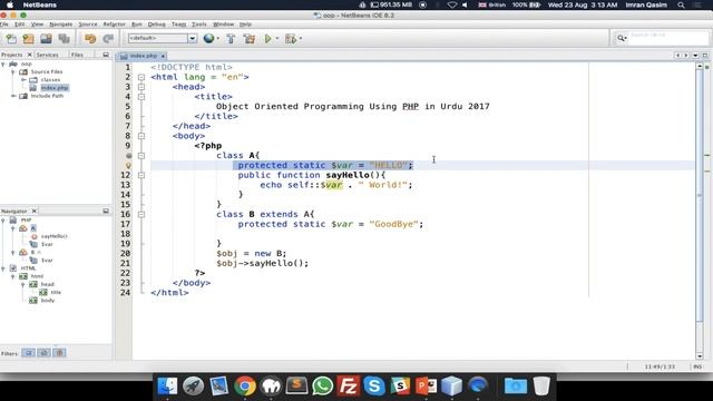 [Part 15] PHP OOP Tutorial Series in Urdu | Static and Late Static Binding in PHP OOP смотреть онлайн