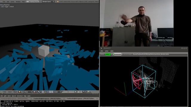 Blender + Melon (Kinect) @ Blender bpy/bge Brussels смотреть онлайн