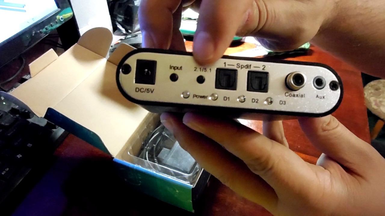 Цифроаналоговый аудиоконвертер 5.1 AC3 DTS HD Audio из Китая за $23. Распаковка. смотреть онлайн