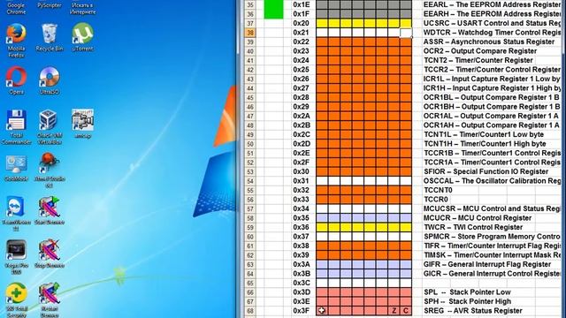 Лекция 327. Atmega 8 регистры ввода-вывода