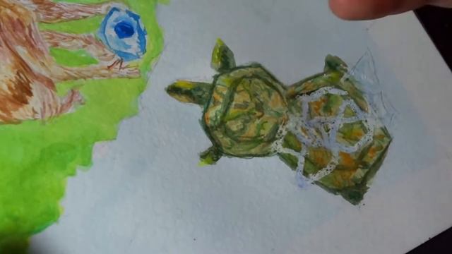 Painting animals with watercolor 🦌🍃 смотреть онлайн
