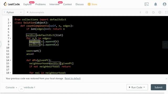 Leetcode 323. Number of Connected Components in an Undirected Graph | DFS | AMAZON Top 19% solution смотреть онлайн