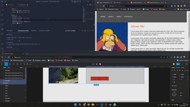 Website development example with disign (figma), HTML css, scss, js смотреть онлайн