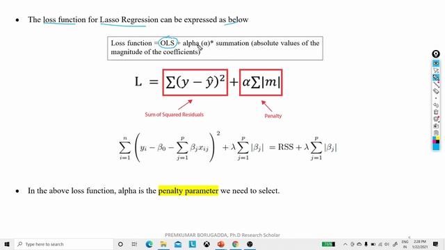Lecture-30: LASSO Regression (L1 regularization ) смотреть онлайн