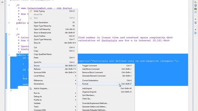 HOW TO FORMAT JAVA CODE IN ECLIPSE смотреть онлайн