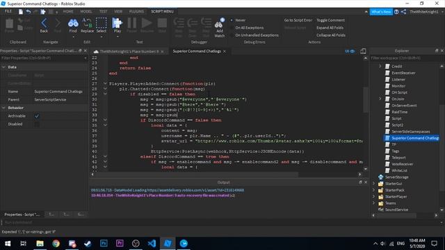 [Outdated] Discord Webhook Chatlogs Roblox Tutorial | Part 4 (Regular Expressions) смотреть онлайн