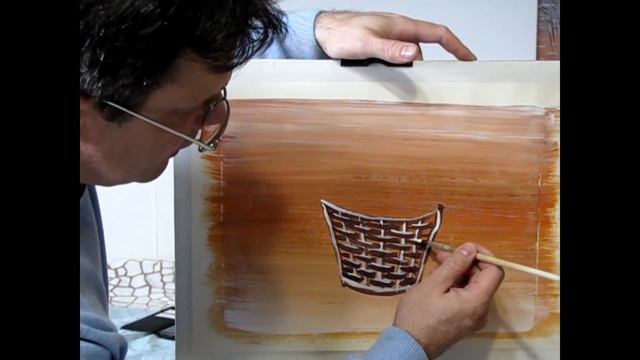 Мастер Класс. Гуашь. ОНЛАЙН УРОК. ПАСХАЛЬНАЯ КОРЗИНКА. смотреть онлайн