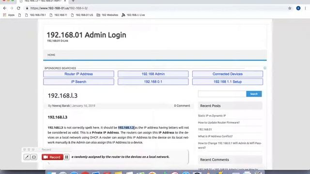 192.168.l.3 Not Able to Login смотреть онлайн