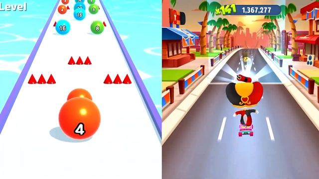 Ball Run 2048 | Talking Tom Gold Run | GYRO BALLS | Going Balls - All Level Gameplay Android,iOS смотреть онлайн