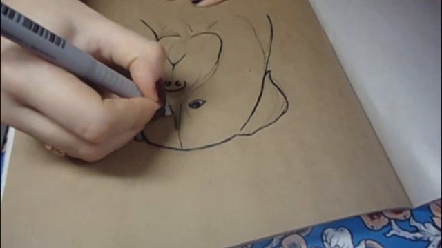 Рисуем собаку Бульмастиф смотреть онлайн