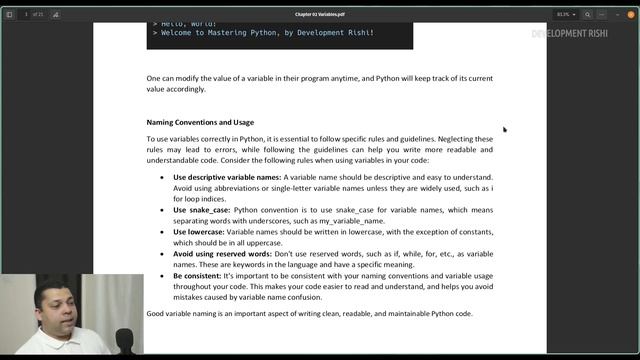 Getting Started with Python Variables | Mastering Python | Chapter 2 | Part 01 смотреть онлайн