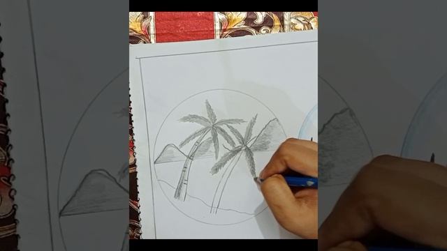 landscape scenary....How to draw a landscape scenary in the cirle.#viralvideo #drawing смотреть онлайн