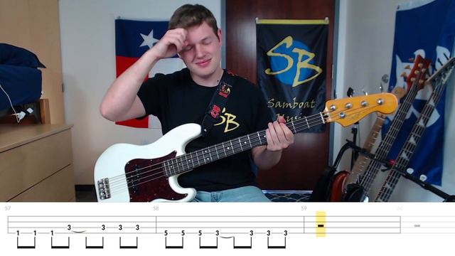 Learning to Fly - Tom Petty & The Heartbreakers (Bass Cover with Tabs) смотреть онлайн