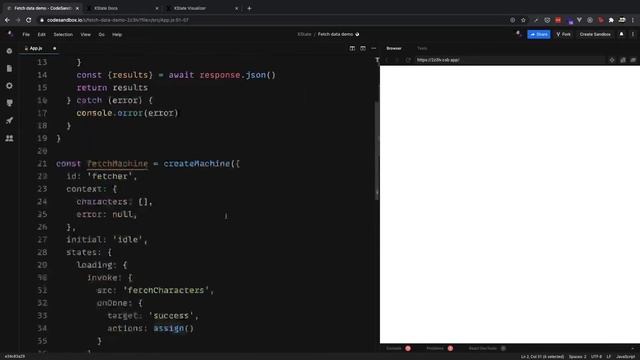 Usando XState y React para hacer peticiones HTTP смотреть онлайн