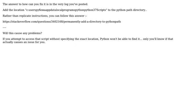 The script is installed in directory, which is not PATH (2 Solutions!!) смотреть онлайн