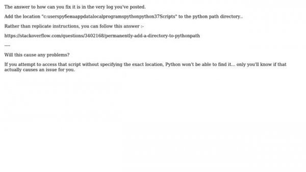 The script is installed in directory, which is not PATH (2 Solutions!!)