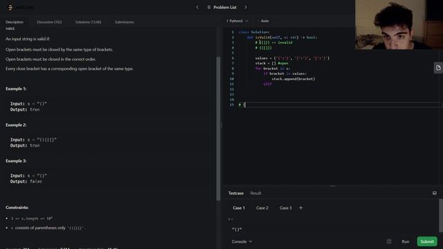 Valid Parentheses LeetCode Solution Explained - Python смотреть онлайн
