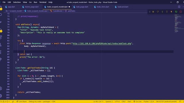 14. Flutter + PHP: Todo App - HTTP post request using the scoped model. смотреть онлайн