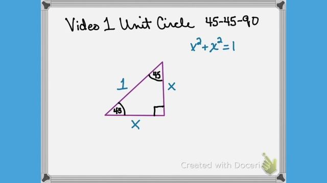 Video 1 unit circle 45 45 90 triangle смотреть онлайн