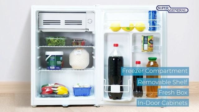 Compact Mini Space-Saving Refrigerator by Super General - Your Perfect Companion Anywhere!