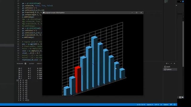 Python 3.9.5: Playing with 3D Bars in PyQtGraph смотреть онлайн