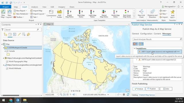 Publishing and Registering data in Esri ArcGIS Server (unfederated) using ArcGIS Pro смотреть онлайн