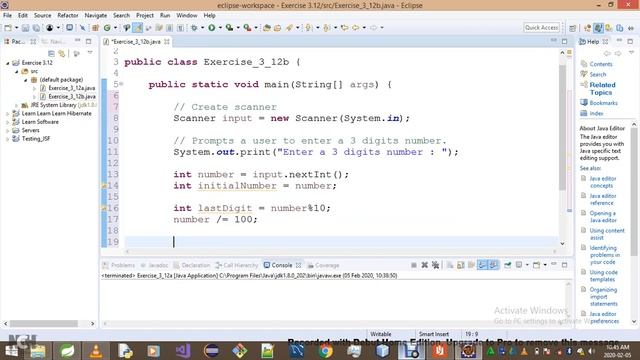 Introduction To Java Programming Exercise 3 12b смотреть онлайн