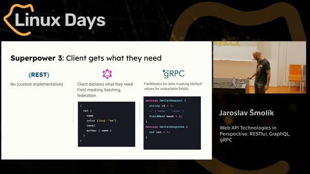 Web API Technologies in Perspective: RESTful, GraphQL, gRPC (Jaroslav Šmolík) смотреть онлайн