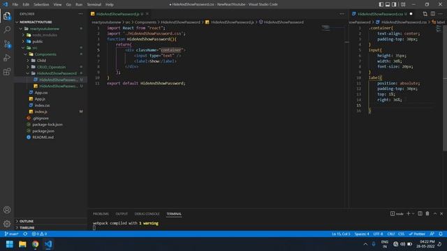 Hide and Show Password in React JS смотреть онлайн