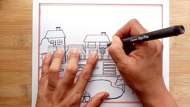 My Dream City Drawing/ Clean City Green City Drawing/City Scenery/ Green City Drawing смотреть онлайн