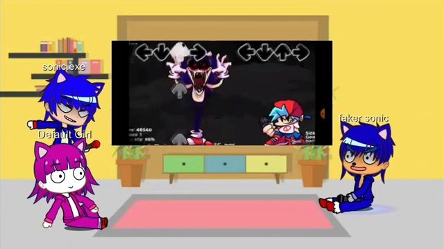 Sonic.exe Faker Sonic And Needle Mouse React To Fnf Sonic.exe Fnf мики мауса