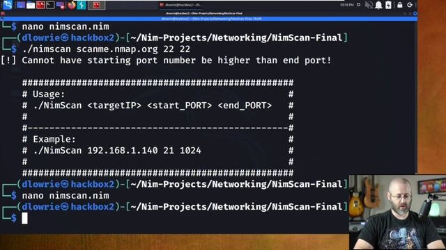 Building a PORT SCANNER with NIM!!! смотреть онлайн
