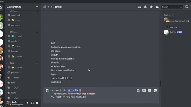 ⿻ ? ; how to make request ar with mimu ! [ discord tutorial ] - ? смотреть онлайн