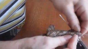 Еще один способ как перевязать пятку на носке, не распуская его.