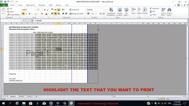 How to Print large Excel sheet in one page/Paper l Microsoft Excel Tutorial смотреть онлайн