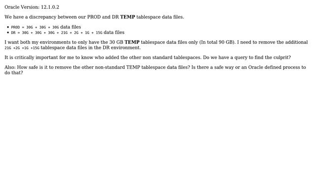 Databases: TEMP Tablespace Removal смотреть онлайн
