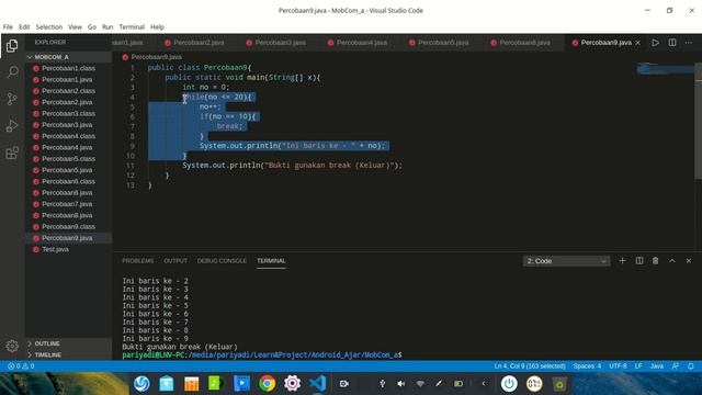 Belajar Pemrograman Java Dasar, Mengenal Penggunaan Break, Continue & Return #9 смотреть онлайн